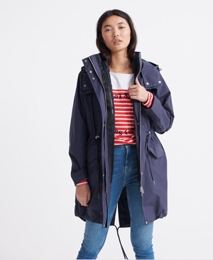 Superdry Hosszú Ujjú Essentials Parka Női Kabát Sötétkék | WOECU6419